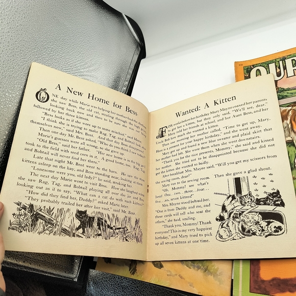 1943 Animal Story Book Collection Lot Of 4 Children's Publication Saalfield Co. - Picture 10 of 11